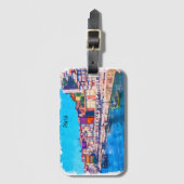 Prachtige Porto Portugal Panorama Uitzicht Waterve Bagagelabel (Voorkant (verticaal))