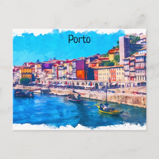 Prachtige Porto Portugal Panorama Uitzicht Waterve Briefkaart (Voorkant)