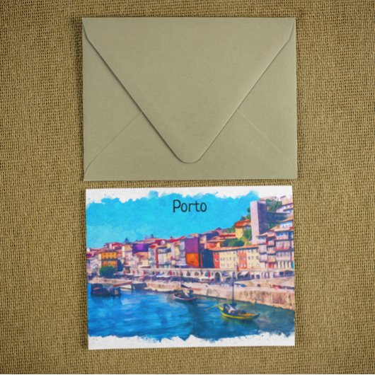 Prachtige Porto Portugal Panorama Uitzicht Waterve Briefkaart