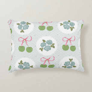 Prachtige prachtige kant achtergrond blauw groen accent kussen