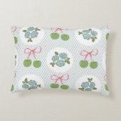 Prachtige prachtige kant achtergrond blauw groen accent kussen (Achterkant)