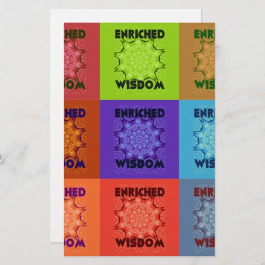 Prachtige prachtige mooie Pop Art Print: Verrijkt Briefpapier (Voorkant / Achterkant)