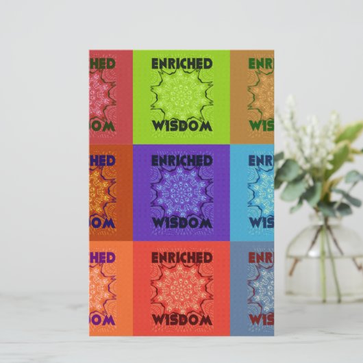 Prachtige prachtige mooie Pop Art Print: Verrijkt Briefpapier (Staand voorkant)