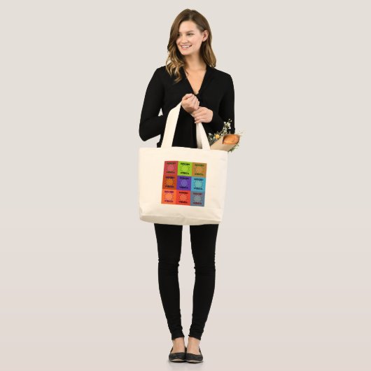 Prachtige prachtige mooie Pop Art Print: Verrijkt Grote Tote Bag (Voorkant (model))