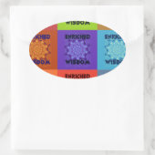 Prachtige prachtige mooie Pop Art Print: Verrijkt Ovale Sticker (Tas)