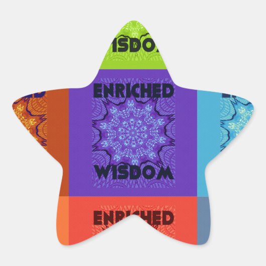 Prachtige prachtige mooie Pop Art Print: Verrijkt Ster Sticker (Voorkant)