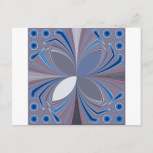 Prachtige prachtige Vlinder zachte blauwe kleuren  Briefkaart