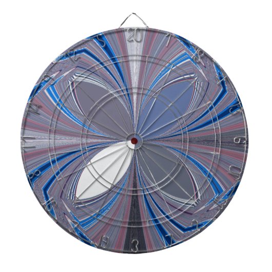 Prachtige prachtige Vlinder zachte blauwe kleuren Dartbord (Voorkant)