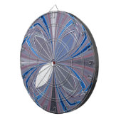Prachtige prachtige Vlinder zachte blauwe kleuren Dartbord (Voorkant Rechts)