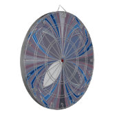 Prachtige prachtige Vlinder zachte blauwe kleuren Dartbord (Voorkant Links)