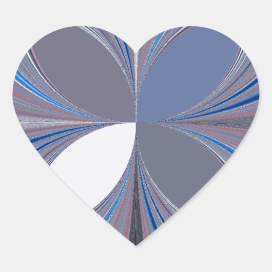 Prachtige prachtige Vlinder zachte blauwe kleuren  Hart Sticker (Voorkant)