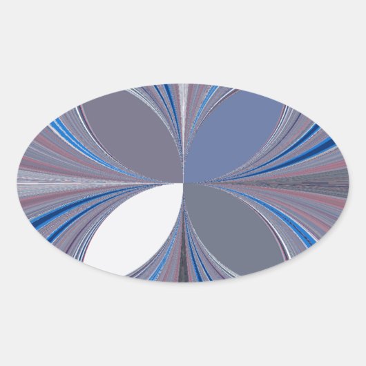 Prachtige prachtige Vlinder zachte blauwe kleuren  Ovale Sticker (Voorkant)