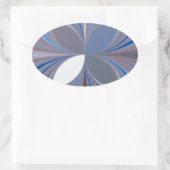 Prachtige prachtige Vlinder zachte blauwe kleuren  Ovale Sticker (Tas)