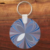 Prachtige prachtige Vlinder zachte blauwe kleuren  Sleutelhanger (Voorkant)