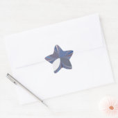 Prachtige prachtige Vlinder zachte blauwe kleuren Ster Sticker (Envelop)