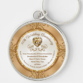 Prachtige, praktische 50e bruiloft Jubileum cadeau Sleutelhanger (Voorkant)