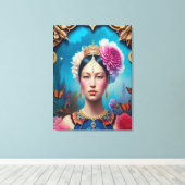 Prachtige princesportret canvas afdruk (Insitu (Houten vloer))