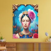 Prachtige princesportret canvas afdruk (Insitu (Woonkamer))
