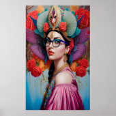 Prachtige prinses met een bril poster (Voorkant)