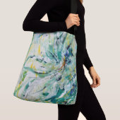 Prachtige print van originele kunst op een crossbo crossbody tas (Dichtbij)