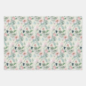 Prachtige Prints van Floral die papierbladen oppak Inpakpapier Vel (Voorkant 3)