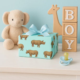 Prachtige proefdruk van Rhinos Inpakpapier Vel