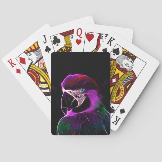 Prachtige pruimglansparkiet pokerkaarten (Achterkant)