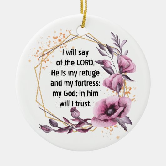 Prachtige psalm 91 Ornament van keramische stoffen (Voorkant)