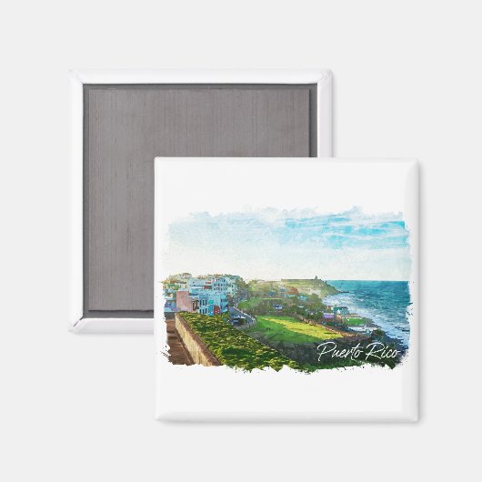 Prachtige Puerto Rico landschap reizen Magneet (Voorkant / Achterkant)