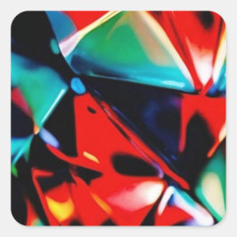 Prachtige puinhoop van kleuren vierkante sticker