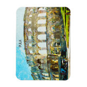 Prachtige Pula Kroatië City olieverfschilderij Magneet (Verticaal)