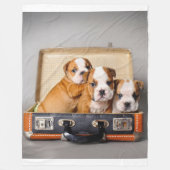 Prachtige Puppies van Bulldog | HONDENLIEFHEBBER Fleece Deken (Voorkant)