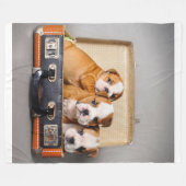 Prachtige Puppies van Bulldog | HONDENLIEFHEBBER Fleece Deken (Voorkant (Horizontaal))
