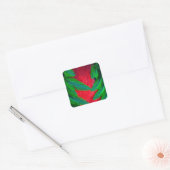 Prachtige Quetzalveerontwerp Vierkante Sticker (Envelop)