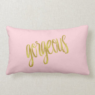 Prachtige Quote Gold Foil - Sparkle Design Roze Kussen
