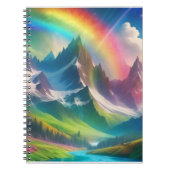 Prachtige Rainbow Fantasy Realm Notitieboek (Voorkant)