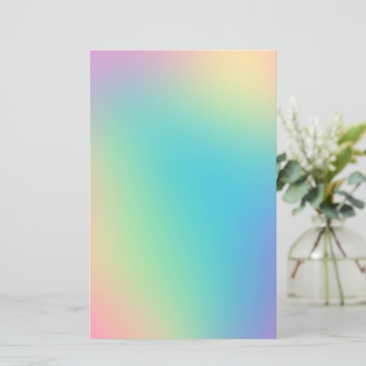 Prachtige Rainbow Gradient Stationery Paper (Staand voorkant)