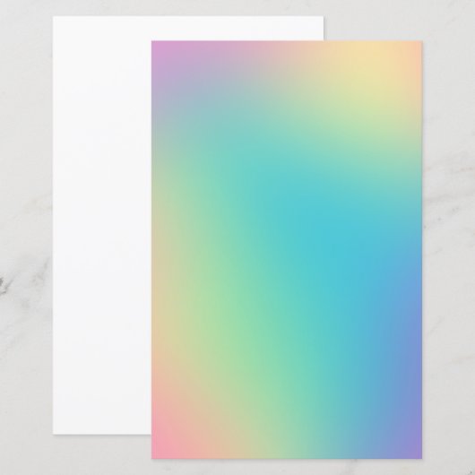 Prachtige Rainbow Gradient Stationery Paper (Voorkant / Achterkant)