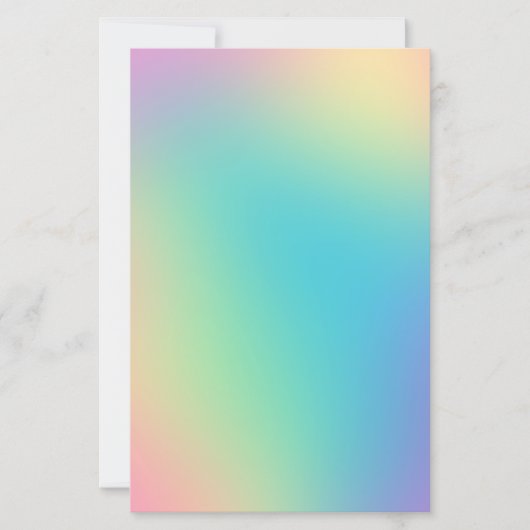 Prachtige Rainbow Gradient Stationery Paper (Voorkant)