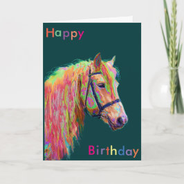 Prachtige Rainbow Pony Verjaardag Kaart