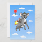 Prachtige Raket Koala Beer Kaart (Achterkant)