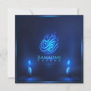 Prachtige Ramadan Mubarak Arabisch Calligrafie Bla Feestdagenkaart