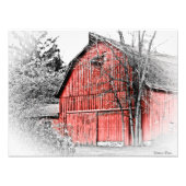 Prachtige Red Barn Foto Afdruk (Voorkant)