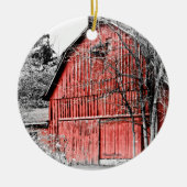 Prachtige Red Barn Keramisch Ornament (Voorkant)