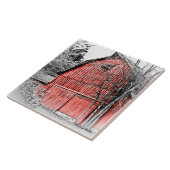 Prachtige Red Barn Tegeltje (Zijkant)