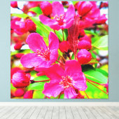 Prachtige Red Barron Crabapple Foto Canvas Afdruk (Insitu (Houten vloer))