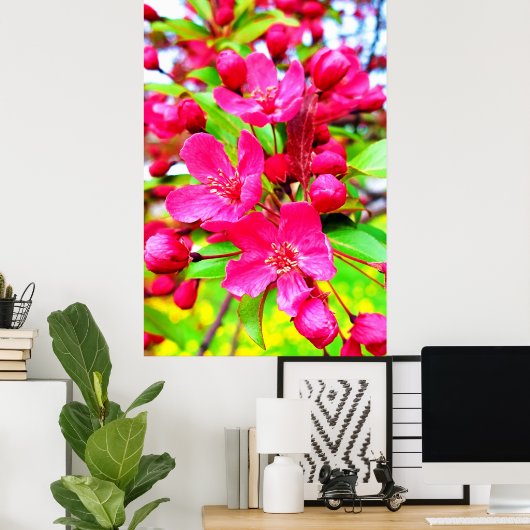 Prachtige Red Barron Crabapple Foto Poster (Thuiskantoor)