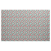 Prachtige Red Flowers Polka Dots Pattern Stof (Yard (91,4 cm))