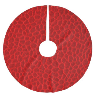 Prachtige Red Leather Texture Kerstboom Rok