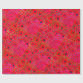 Prachtige RED MANDALA-verlooppapier Cadeaupapier (Vlak)